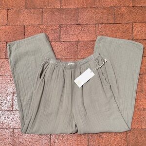 Dylan NWT Wide-Leg Cotton Gauze Pants